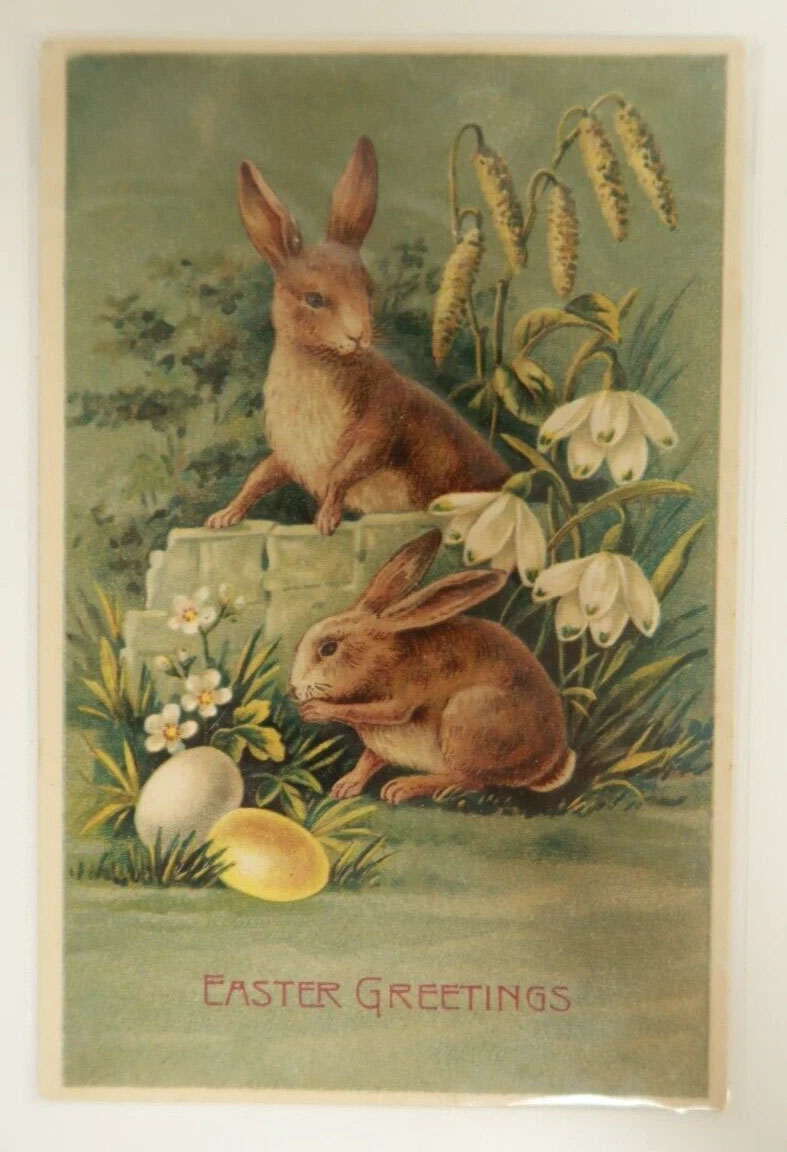 Vintage Easter greeting card aesthetic