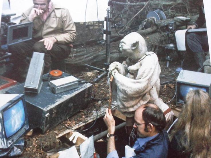 Yoda · Dagobah · Frank Oz below stage
