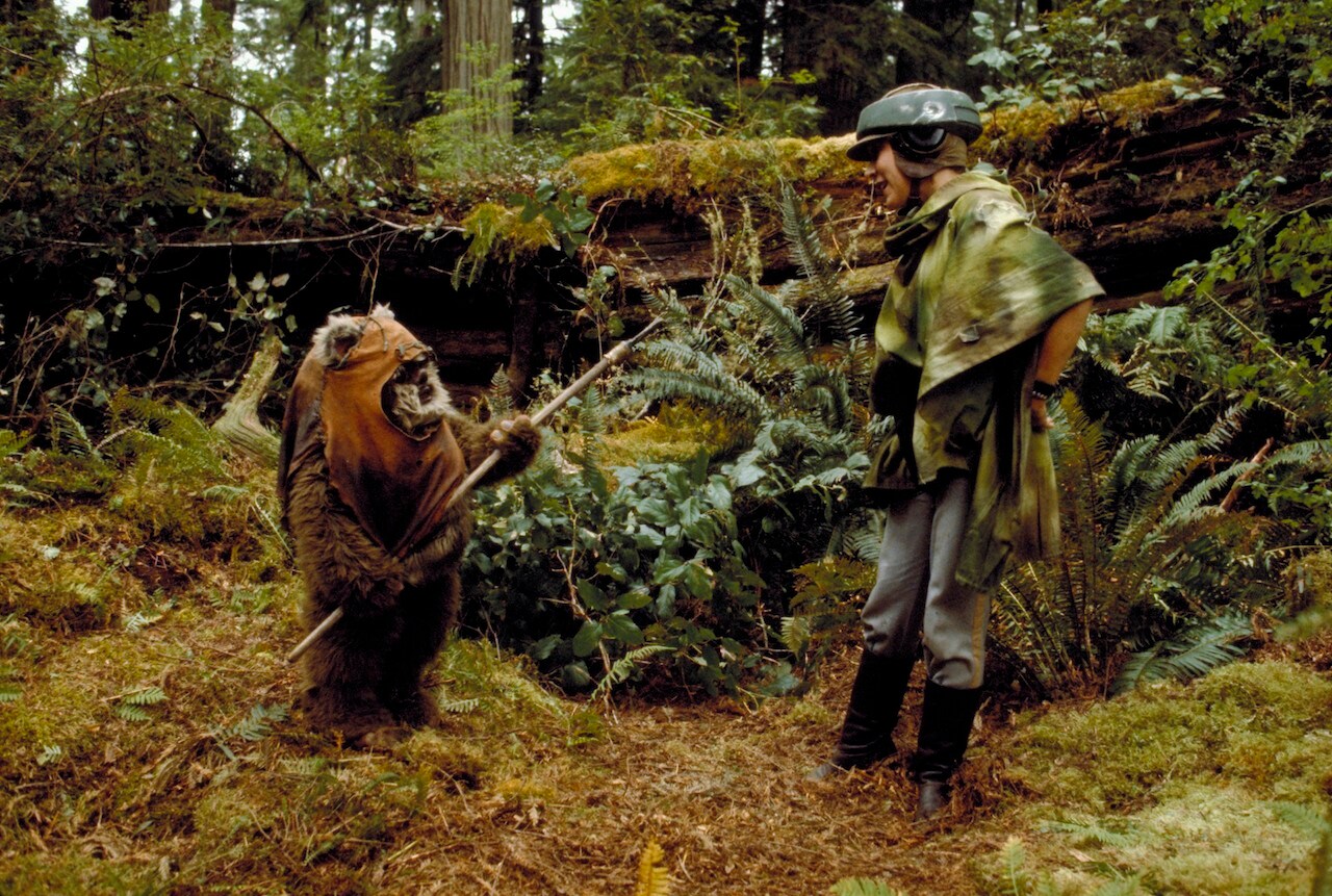 Wicket meets Leia. Awwww.