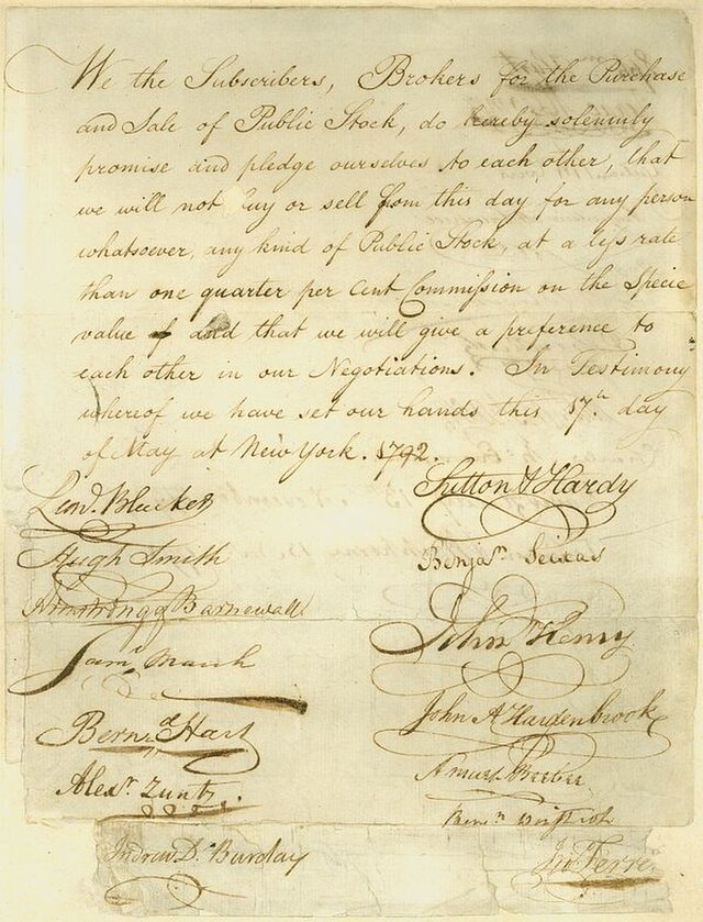 Buttonwood Agreement